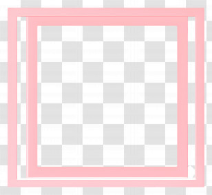 Square Simple Frame - Pink Square Frame With Minimalistic Design Transparent PNG