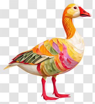 Duck - Colorful Artistic Goose Transparent PNG