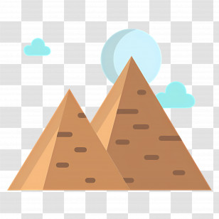 Pyramid - Flat Icons Of Pyramids In Minimalist Style Transparent PNG