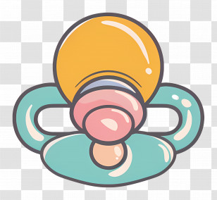 Pacifier - Colorful Baby Pacifier Transparent PNG