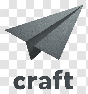 Craft Logo - Gray Paper Plane Craft Icon Transparent PNG