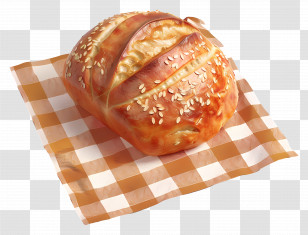 Multigrain Bread - Loaf Of Bread With Sesame Seeds Transparent PNG
