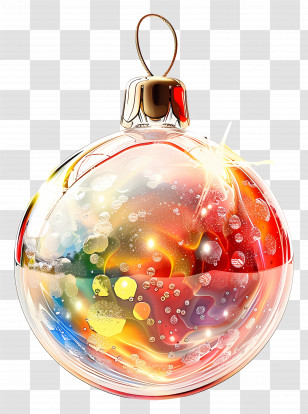 Glass Ball Ornaments - Colorful Glass Ornament For Christmas Decoration Transparent PNG