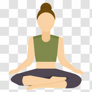 Meditation - Serene Yoga Meditation Pose Illustration Transparent PNG