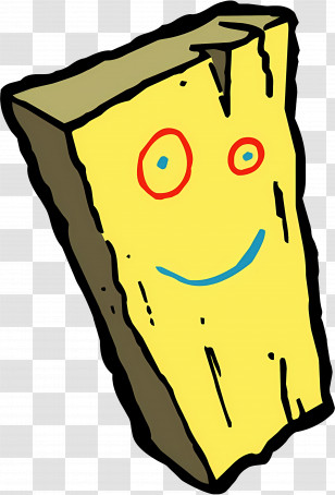 Ed Edd N Eddy - Cartoon Wooden Plank With A Happy Smile Transparent PNG