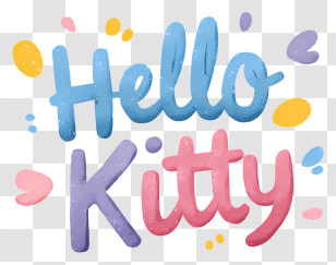 Hello Kitty - Hello Kitty Pastel Lettering Transparent PNG