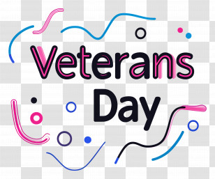 Veterans Day - Abstract Veterans Day Text Transparent PNG