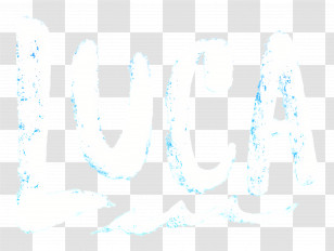 Luca - Faded Blue Letters Transparent PNG