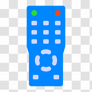 Remote Controls - Blue Remote Control With Buttons Transparent PNG