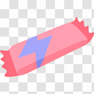 Protein Bar - Pink Candy Wrapper With Blue Lightning Transparent PNG