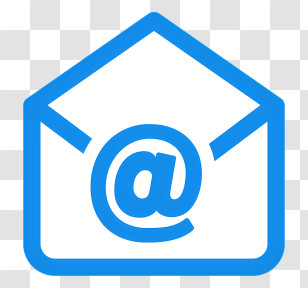 It - Blue Email Envelope Icon For Digital Communication Transparent PNG