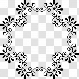 Borders And Frames Picture Decorative Arts Clip Art - Black White - Variation Transparent PNG