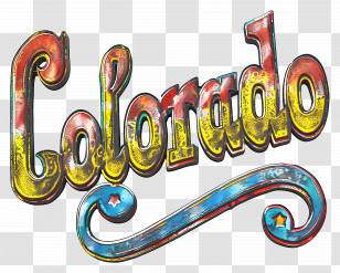 Colorado - Colorful Colorado State Sign Transparent PNG