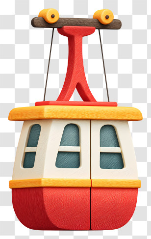 Ropeway - Colorful Cable Car In The Sky Transparent PNG