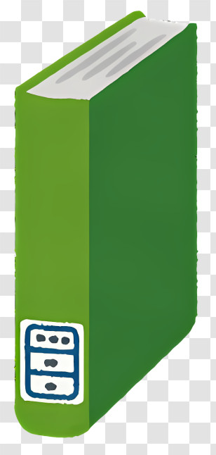 Book - Green Book With Label Transparent PNG