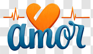 Amor Logo - Amor Love Heart Lettering Transparent PNG