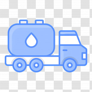 Water Tank Truck - Blue Water Tanker Truck Illustration Transparent PNG
