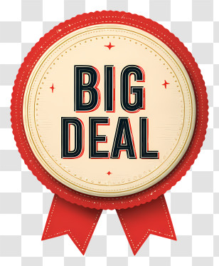 Big Deal - Big Deal Gold Medal Badge Transparent PNG