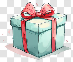 Gift - Gift Box With Red Ribbon For Special Occasions Transparent PNG