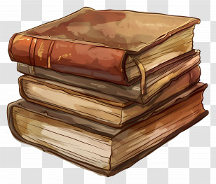 Animated Books - Stack Of Aged Books For A Retro Look Transparent PNG