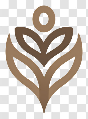 Human Centered Logo - Brown Abstract Logo Design Transparent PNG