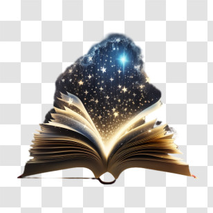 International Literacy Day
 - Magical Book With Glowing Stars Transparent PNG