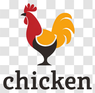 Chicken Logo - Colorful Rooster Chicken Logo Transparent PNG
