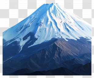 Fuji Mountain - Illustration Of A Majestic Mountain Transparent PNG