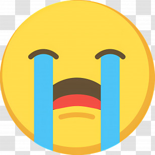 Crying Emoji - Crying Face Emoji Illustration Transparent PNG
