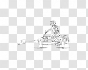 Car Body Jewellery Line Art White - Hardware Accessory - Speeder Bike Transparent PNG