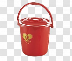 Bucket Red Lid Transparent PNG