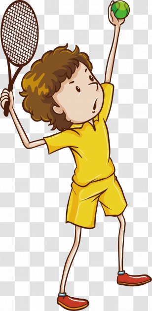 Tennis Player Doodle Illustration - Area - Teen Tournament Transparent PNG