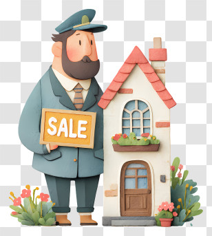 Agent Keeping House On Sale - House For Sale With Agent Transparent PNG
