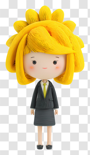 Yellow Hair Business Woman - Professional Businesswoman In Suit Transparent PNG