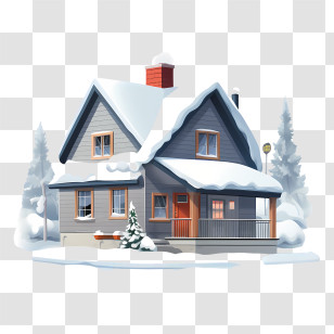Winter House
 - Snow-Covered House In Winter Scene Transparent PNG