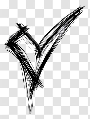 Check Mark - Abstract Black Check Mark Transparent PNG