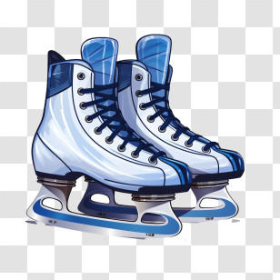 Skates Shoes - Blue Ice Skates For Winter Sports And Recreation Transparent PNG
