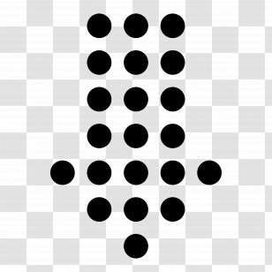 Dotted Arrow - Downward Arrow With Black Dots Transparent PNG