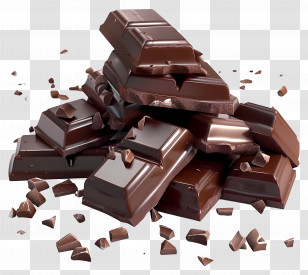 Animated Chocolate - Rich Chocolate Pieces And Shavings In A Pile Transparent PNG