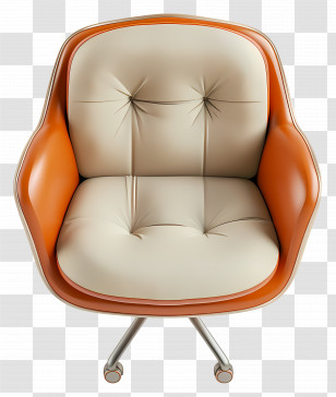 Chair Top View - Modern Leather Armchair With Comfortable Design Transparent PNG