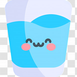 Water Glass - Cute Water Glass With Smiling Face Transparent PNG