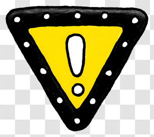 Simple Funny Icons - Yellow Warning Triangle Transparent PNG