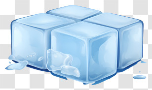 Ice Cubes - Melting Ice Cubes Artwork Transparent PNG