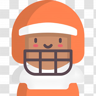 American Football Player - Football Player In Orange Uniform Transparent PNG