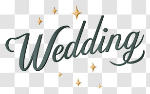Wedding - Elegant Wedding Cursive Script Transparent PNG