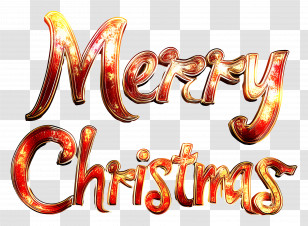 Merry Christmas - Merry Christmas Typography Design Transparent PNG