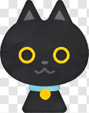 Cartoon - Cute Black Cat Cartoon Transparent PNG