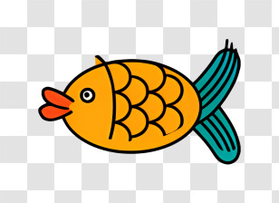 Cartoon Fish - Yellow Cartoon Fish Transparent PNG
