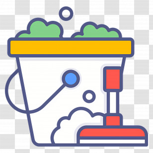Cleaning Mop - Cleaning Bucket With Mop And Soap Transparent PNG