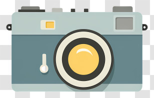 Old Film Camera - Vintage Camera Illustration Transparent PNG